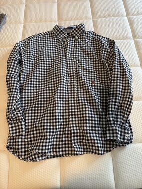 Tommy Hilfiger Navy and White Gingham Button-Down Shirt